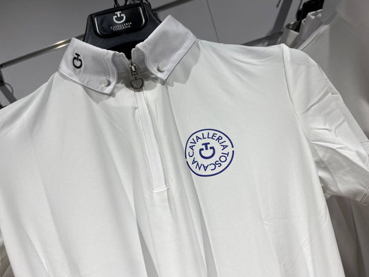 Cavalleria Toscana CT Jersey S/S Zip Competition Polo