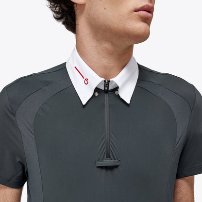Cavalleria Toscana Revo Jersey Mesh S/S Zip Competition Polo