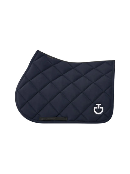 (Set) Cavalleria Toscana Diamond Quilted Jersey Jumping Saddle Pad Set