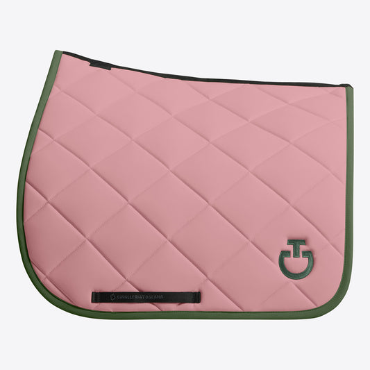 (Set) Cavalleria Toscana Diamond Quilted Jersey Dressage Saddle Pad Set