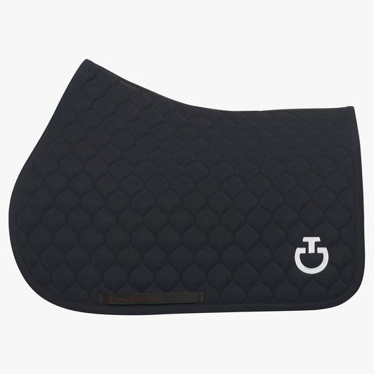(Set) Cavalleria Toscana Circular Quilted Jersey Jumping Saddle Pad Set