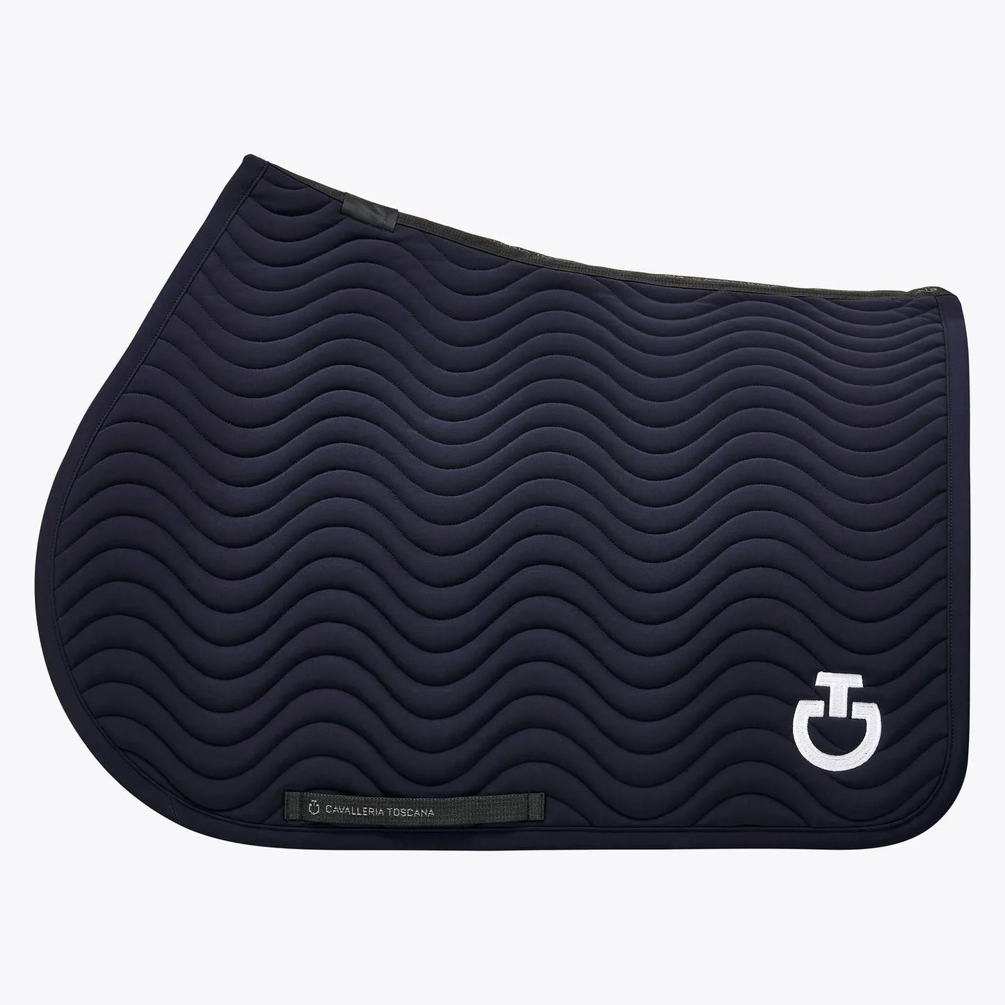 (Set) Cavalleria Toscana Quilted Wave Jersey Jumping Saddle Pad Set