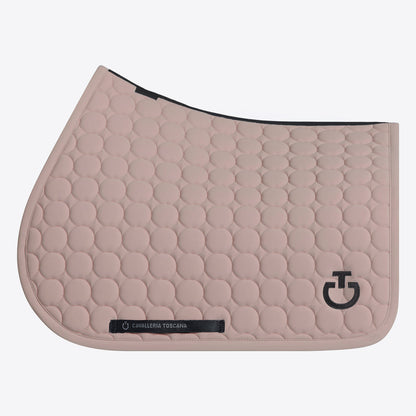 Cavalleria Toscana Circular-Quilted Jumping Saddle Pad in Jersey
