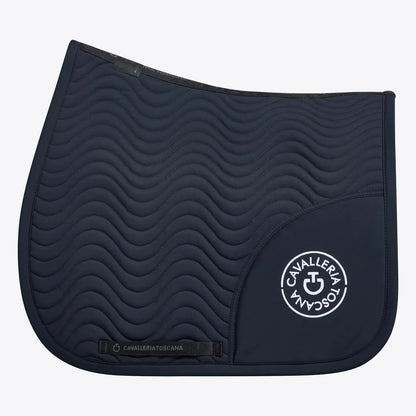 (Set) Cavalleria Toscana CT Double Orbit Wave Quilted Dressage Saddle Pad Set