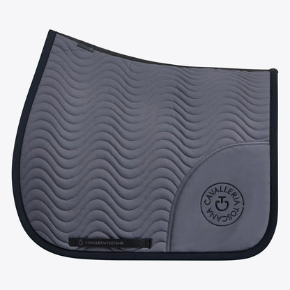 (Set) Cavalleria Toscana CT Double Orbit Wave Quilted Dressage Saddle Pad Set