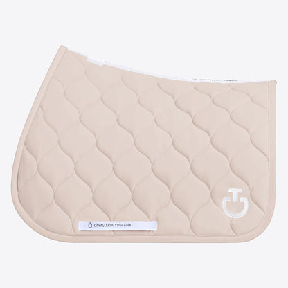 Cavalleria Toscana Circular-Quilted Jumping Saddle Pad in Jersey