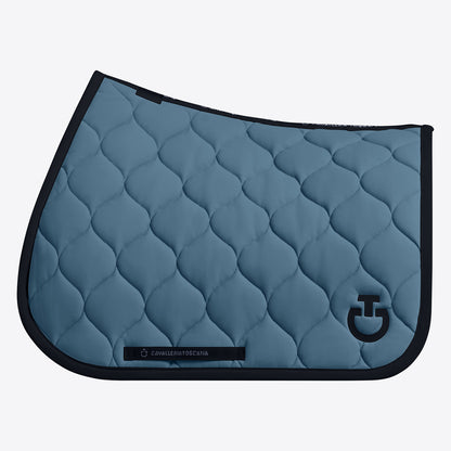 (Set) Cavalleria Toscana New Circular Quilted Jersey Jumping Saddle Pad Set