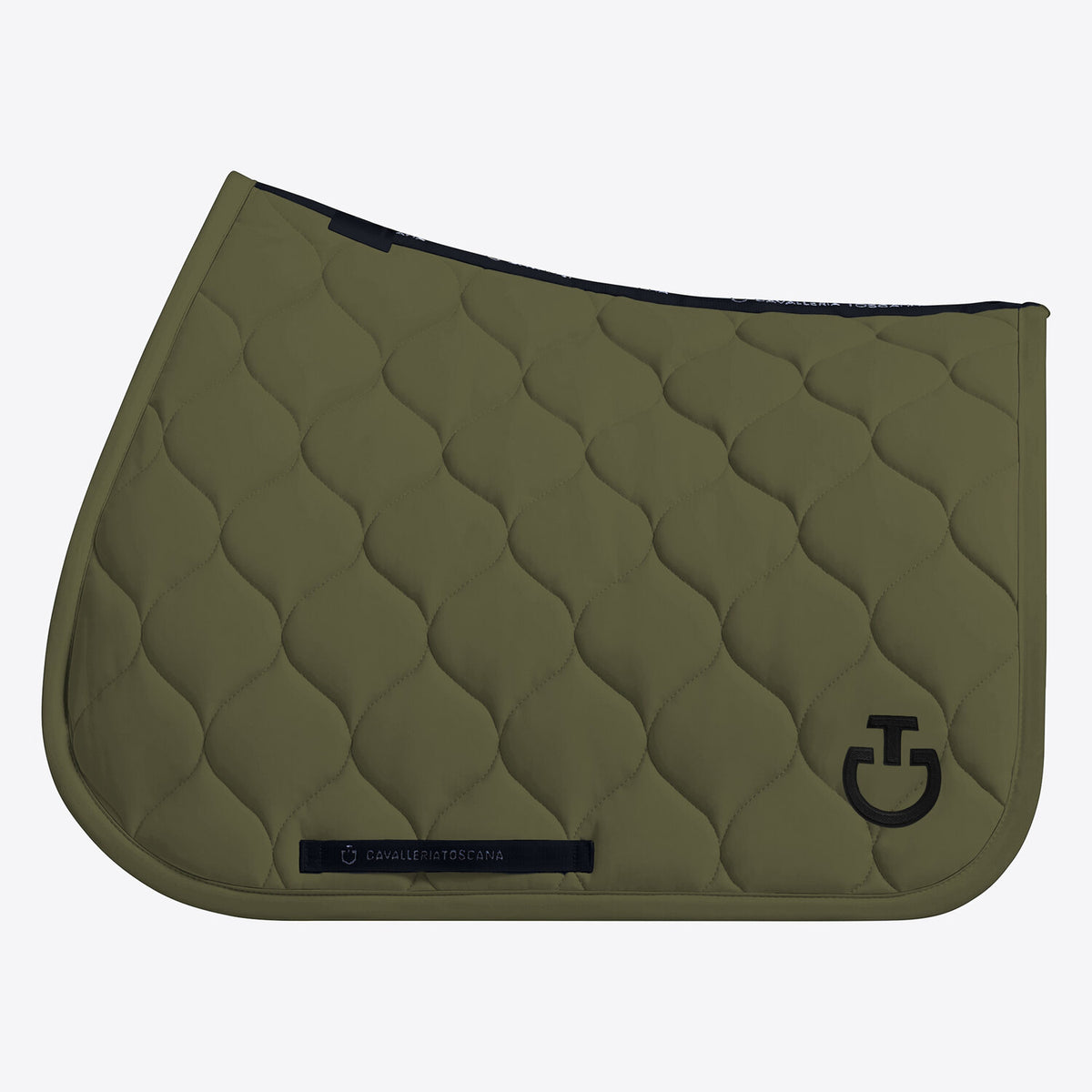 Cavalleria Toscana Circular-Quilted Jumping Saddle Pad in Jersey