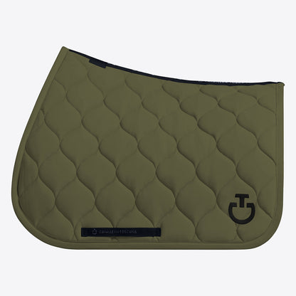 Cavalleria Toscana Circular-Quilted Jumping Saddle Pad in Jersey