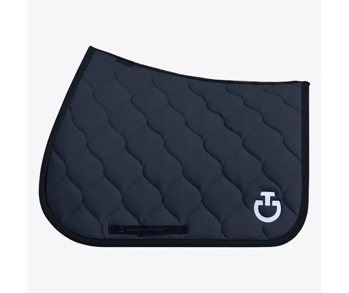 (Set) Cavalleria Toscana New Circular Quilted Jersey Jumping Saddle Pad Set