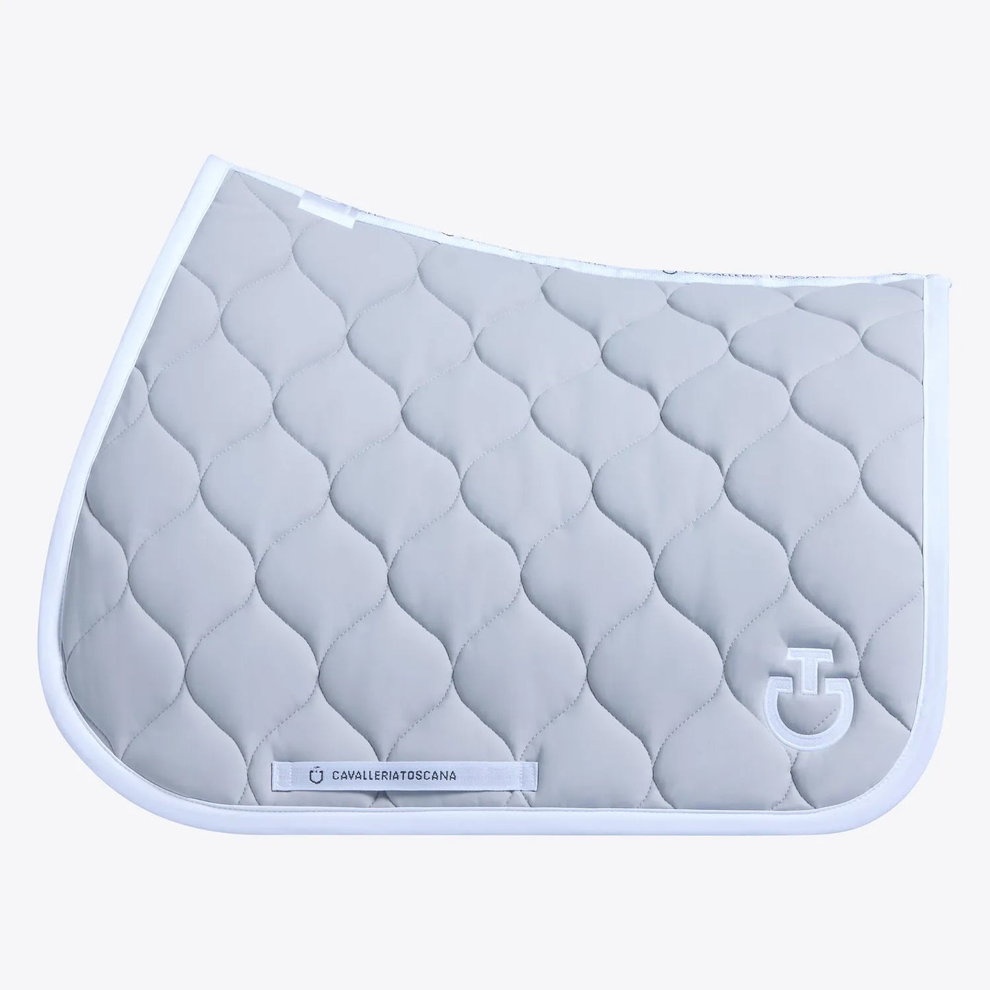 (Set) Cavalleria Toscana New Circular Quilted Jersey Jumping Saddle Pad Set