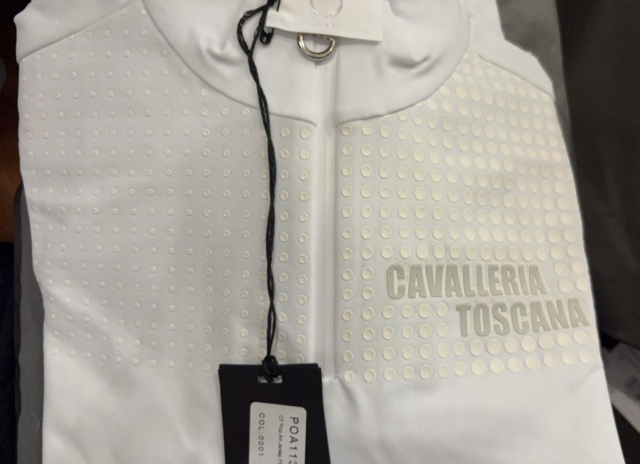Cavalleria Toscana CT Pop Art Jersey Fleece L/S Zip Training Polo