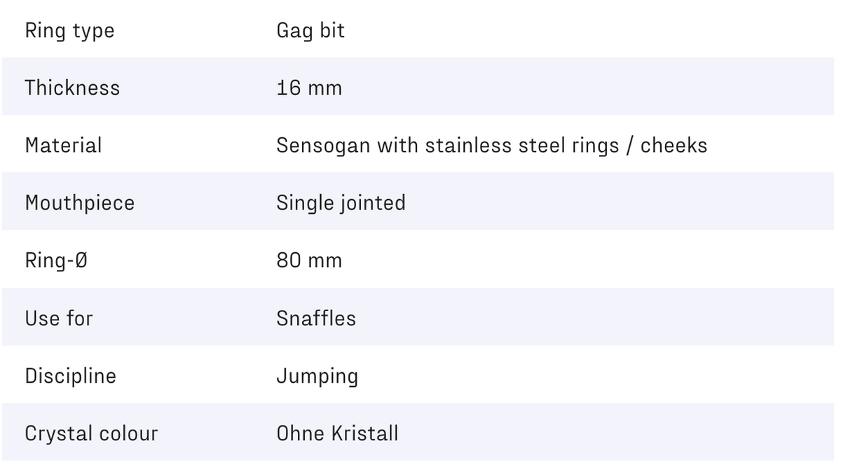 Sprenger Dynamic RS Gag bit 16 mm single jointed - Sensogan