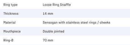 Sprenger WH Ultra Snaffle Bit Loose Ring 14 mm. - Sensogan