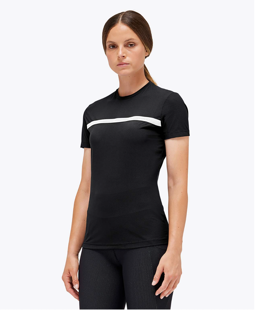 Cavalleria Toscana Jersey Mesh T-Shirt w Logo Tape