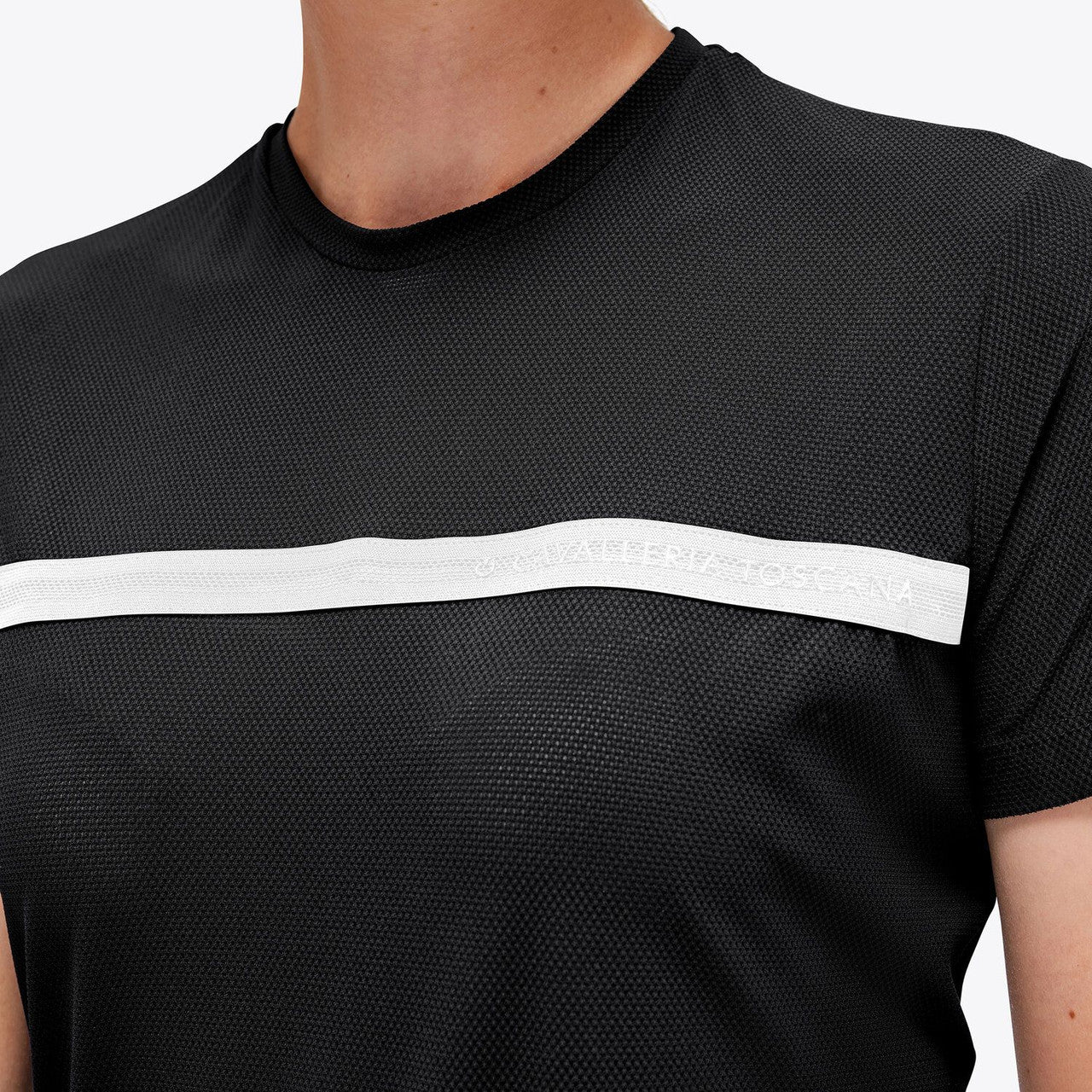 Cavalleria Toscana Jersey Mesh T-Shirt w Logo Tape