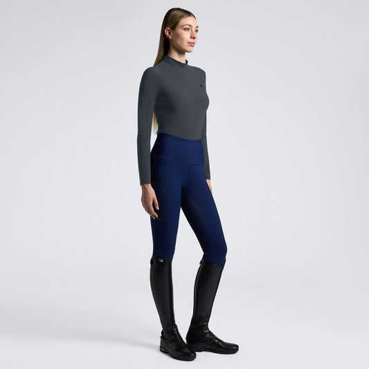 Cavalleria Toscana CT Jersey L/S Training Polo w/3D Stamp Logo