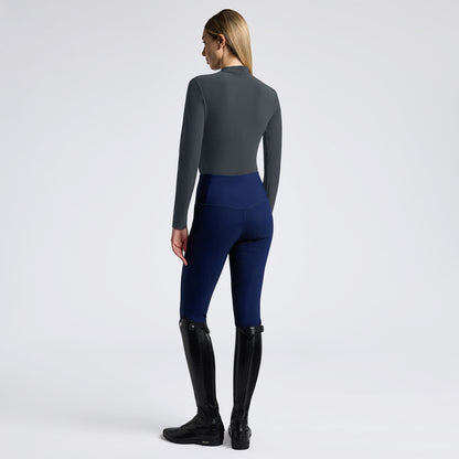 Cavalleria Toscana CT Jersey L/S Training Polo w/3D Stamp Logo