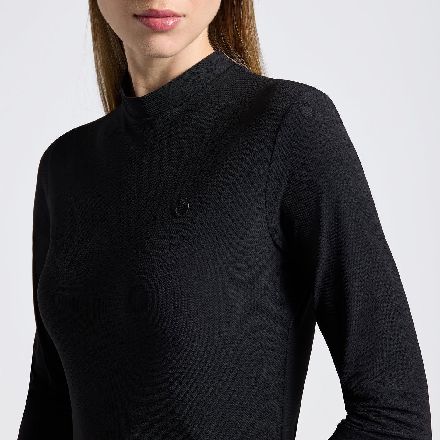 Cavalleria Toscana CT Jersey L/S Training Polo w/3D Stamp Logo