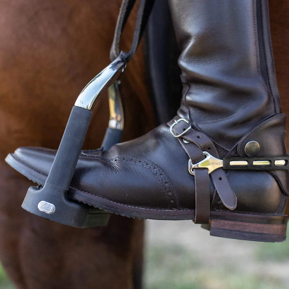 Sprenger ULTRA fit EXTRA GRIP spurs with Balkenhol fastening - Stainless steel, 25 mm rounded