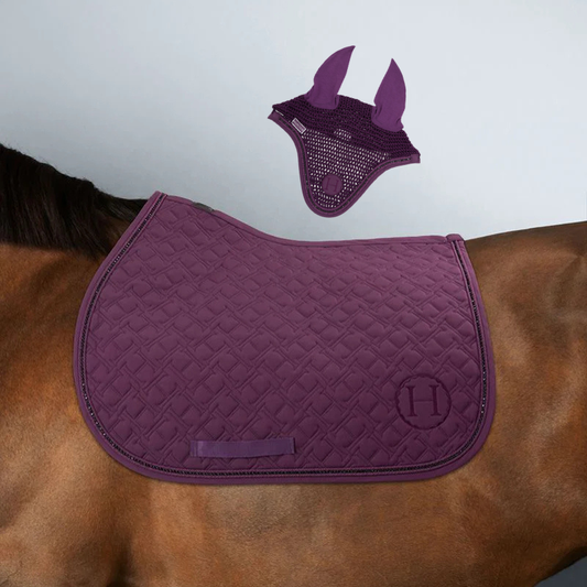 (Set) Harcour Saphir Saddle Pad and FABLIR Flyveil