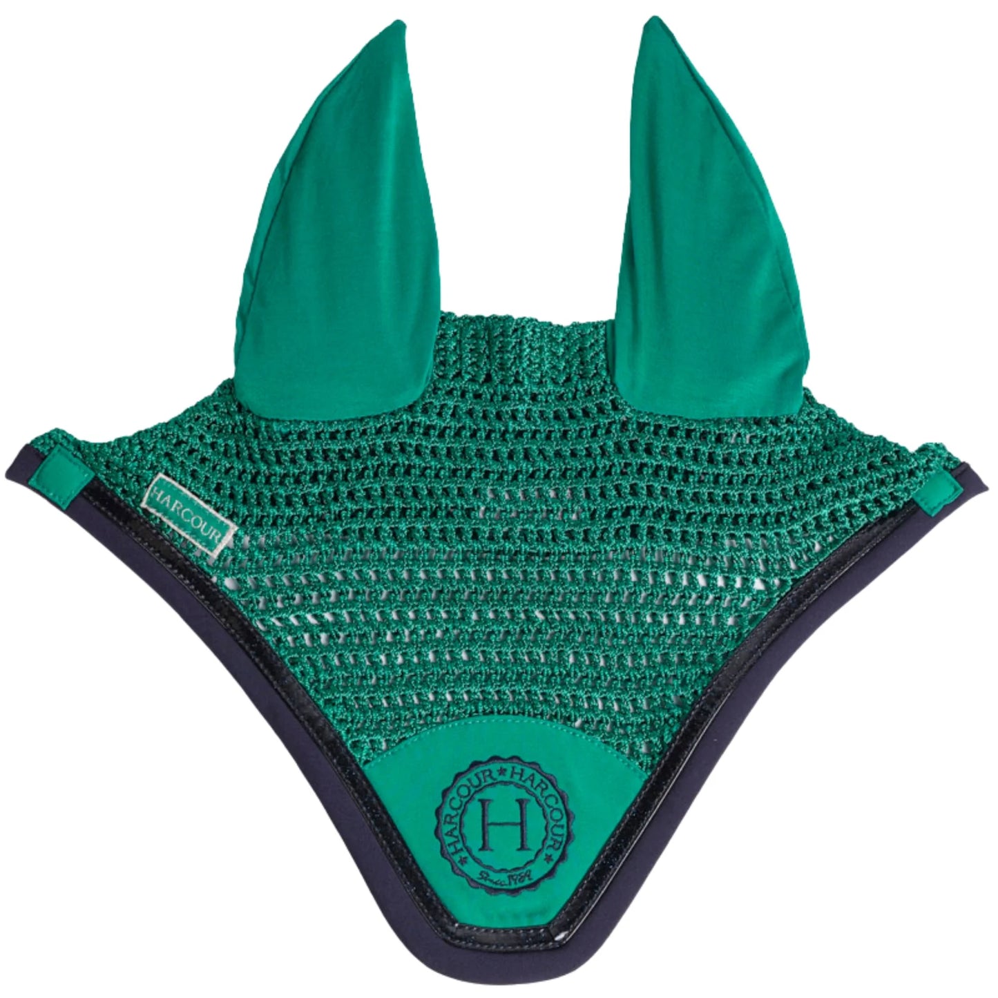 (Set) Harcour Karembar Saddle Pad and Fredy Fly Veil Set - Emerald Green