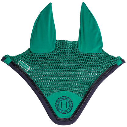 (Set) Harcour Karembar Saddle Pad and Fredy Fly Veil Set - Emerald Green