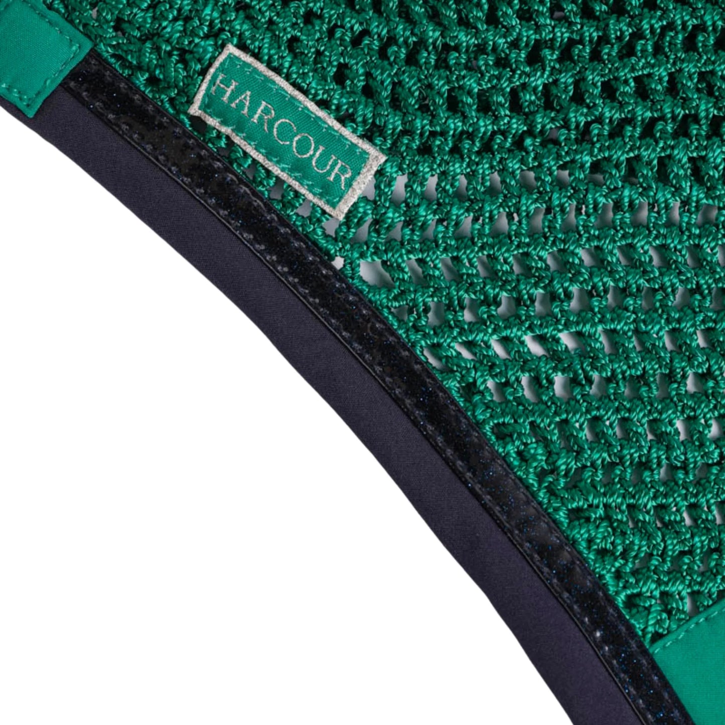 (Set) Harcour Karembar Saddle Pad and Fredy Fly Veil Set - Emerald Green