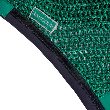 (Set) Harcour Karembar Saddle Pad and Fredy Fly Veil Set - Emerald Green