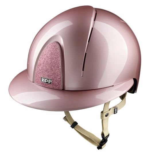 KEP Smart NOVA Polish Pink - Polo Visor - Star Pink - Cream Chinstrap - Size M - Riding Helmet