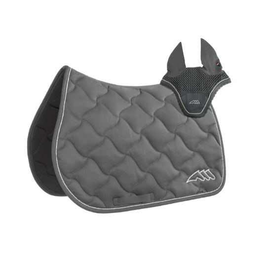 Equiline Fluid Rombo A Jumping Saddle Pad Set - Grey
